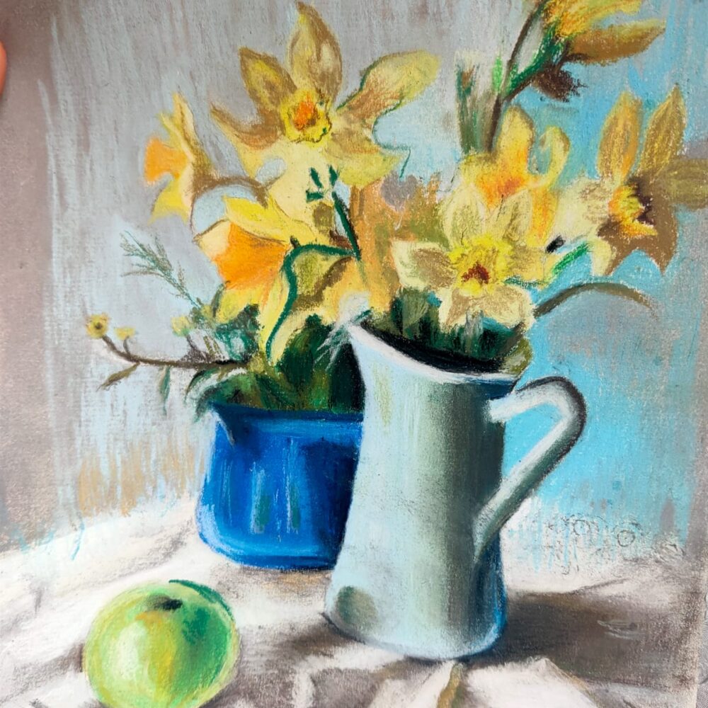 (b) Vazoda Çiçekler Konulu