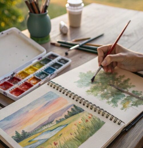 (2)- Sulu Boya Çalışmaları